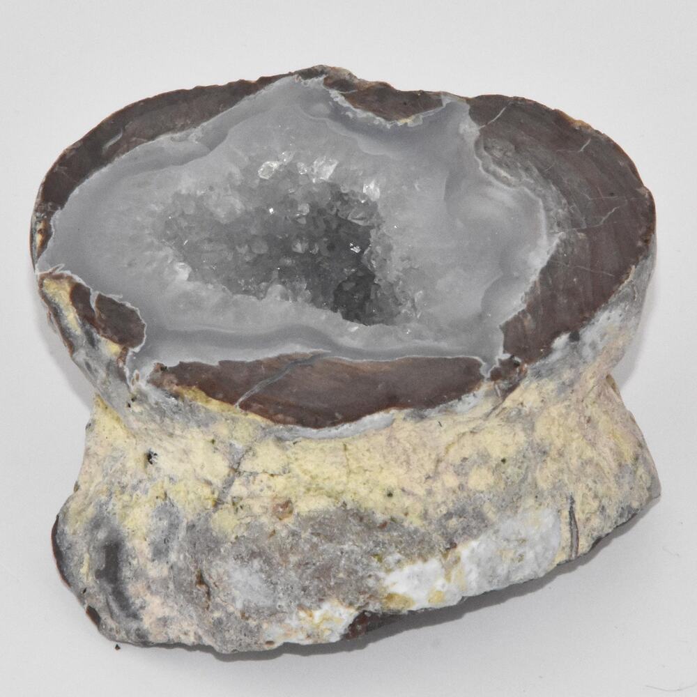 Dugway Geode with Quartz Crystals | Unique Agate Druze Mineral Specimen
